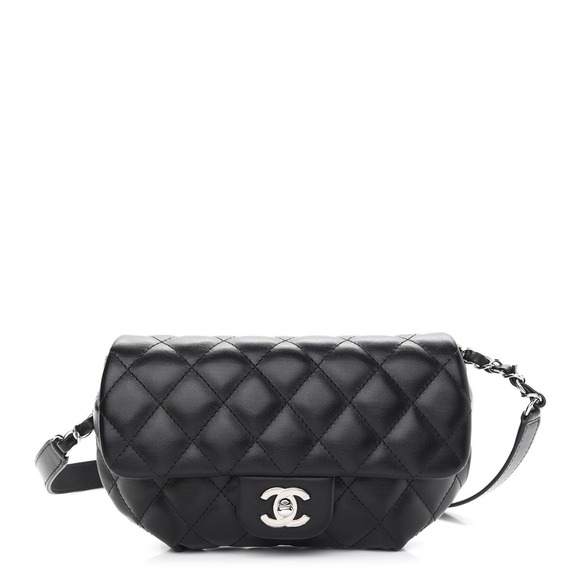 CHANEL Handbags - ❌❌ CHANEL Uniform CC calfskin leather black quilted Bumbag waist crossbody bag